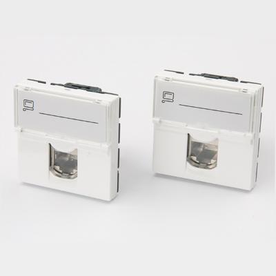 China Hot Sale Legrand Style RJ45 CAT6A UTP Module French Module 76574 Keystone Rotary Type Large CAT6A for sale