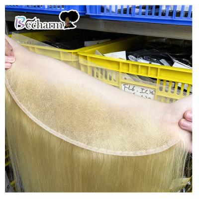 China Silky Straight Wave JF Customized Price 613 Straight Lace Headband, High Digital Hd Thin Lace Headband, Transparent Virgin 613 Blonde Hair Lace Headband for sale