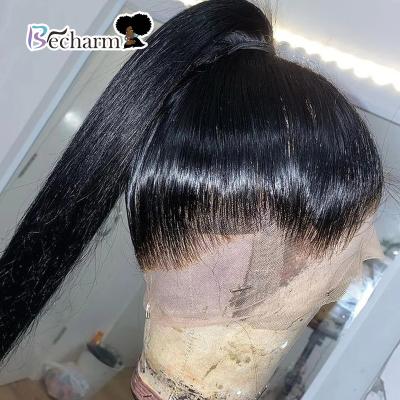 China Silky Straight Wave Brazilian Human Hair Swiss Mink Lace Wigs, Natural Raw Hair Full Lace Wigs For Black Women, Wholesale Lace Front Virgin Hair Wigs for sale