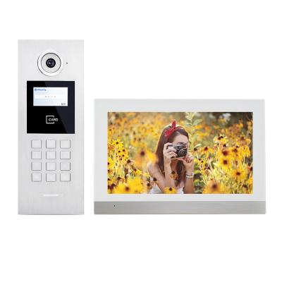 China New 10.1 Inch Screen Metal Mania Apartment With Module Smart Doorbell IP Door Bell Camera Intercom Wireless Night Vision Doorbell for sale