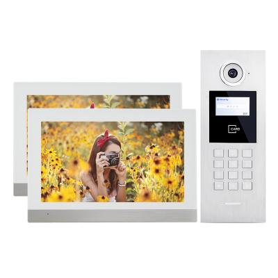 China New Arrival Metal Smart Multi Apartment Door Phone Video Intercom With RFID Card Unlock for sale