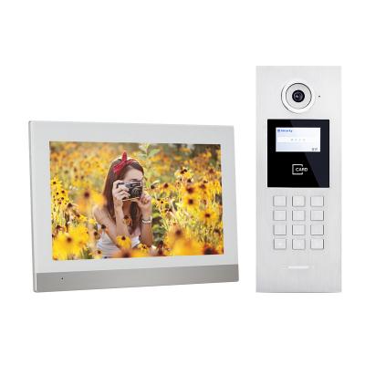 China Factory Direct Sales Mobile Phone Notification Apartment Smart Doorbell Metal 10.1 Inch Video Intercom Ringtone Doorbell for sale