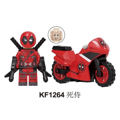 China Safety KF6100 Mini Ghost Rider With Motorcycle building block plastic learning figures for kids toys for sale