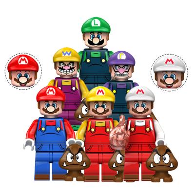 China Super Bros Mario Luigi Valio Valluigi Mini Safety Action Figures Building Block Toys For Children KDL805 for sale