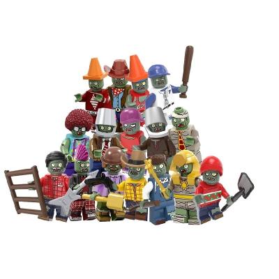 China Safety Factories Against Zombies Bricks Bucket Cowboys Street Dance Sweater Building Block Figures Toys Children PG8205 for sale