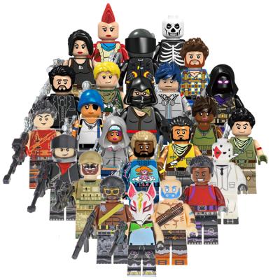 China Famous Omega Mini Building Blocks Figures Kids Safety Play Fortnight Skull Trooper Tracker Explorer Toys for sale