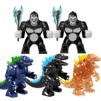 China Safety KF1506 KF1507 Movie Famous Creatures Skeleton Alien King Godzilla Building Blocks Figure For Kids Toys for sale