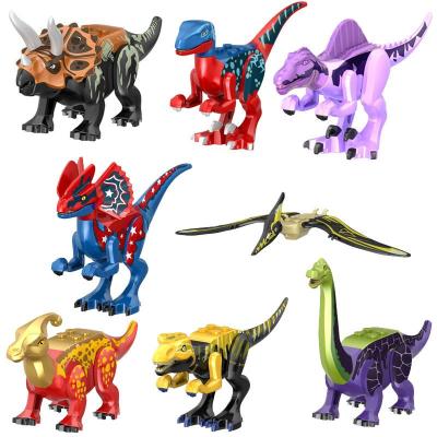 China Safety 77099 Set World Dinosaur Triceratops Spinosaurus Building Blocks Model Bricks Collection Toys For Children Gift for sale