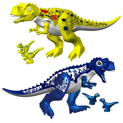 China Model Toys Juguetes KF829 KF830 Jurassic Dragon Building Blocks Collection Big Dinosaur Toys Chinese Safety Tyrannosaurus 29CM for sale