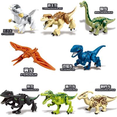 China ZM320 Safety World Dinosaur Tyrannosaurs Rex Transparent Building Blocks Model Bricks Education Toys For Children Gift for sale