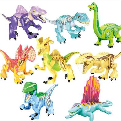 China Safety 77086 Transparent Set World Dinosaur Rex Bricks Collection Building Blocks Dinosaur Tyrannosaurs Kids Gift Toys for sale