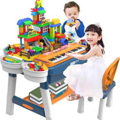 China Multifunctional Safety Building Block Table And Chairs Kids Learning Table And Desk for sale