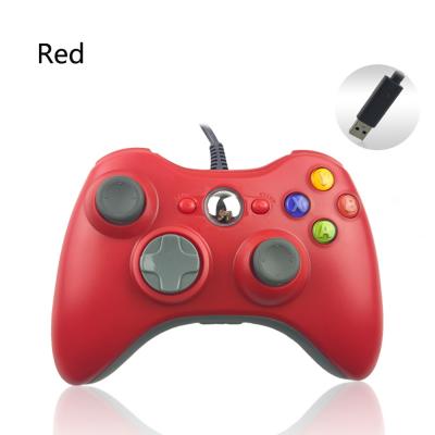 China Gamepad Joystick PC Game WIN7/8/10 Red Wired Controller For XBOX 360 Wired Video Game Controller For Xbox 360 for sale