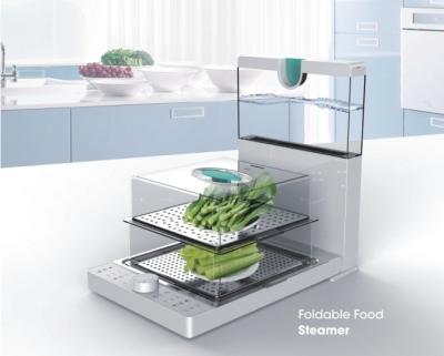 China Large Household Stainless Steel Collapsible Jet Steamer for Steaming Vegetables for sale