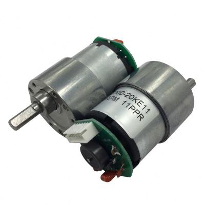 China Totally Enclosed 37mm Low Noise Low RPM Geared Electric Motor With Encoder for sale