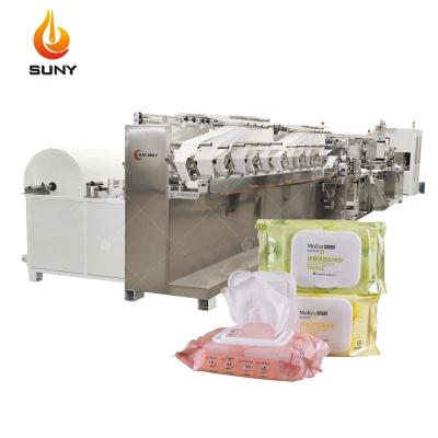 China Hotels Wet Wipes Machine Full Automatic SUNY Baby Wet Wipes Making Machine Wet Cloth Machine for sale