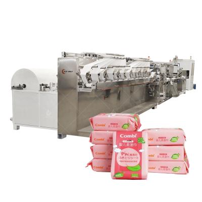 China Automatic 30-120PCS Hotels Wipes Baby Cleaning Machine Wipes Making Machine Wet Wipes Folding Machine for sale