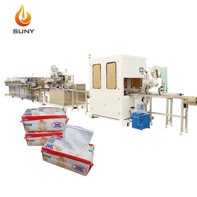 China Factory Fully Automatic 30-120pcs/pack Alcohol Disposable Wet Wipes Production Line For Household for sale