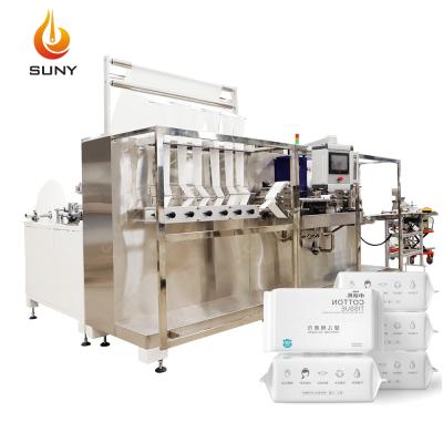 China Factory Baby Wet Wipes Machine Semi-automatic 6 Lanes 30-120Pcs/Bag Wet Wipes Making Machine for sale