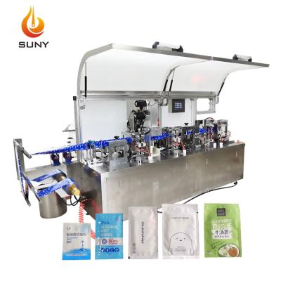 China Hotels Single Sachet Wet Wipe Machine Alcohol Pad Refresh Tissue 4 Side Sealing Wet Wipes Making Machine for sale