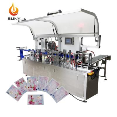 China Hotels 4 Side Wet Wipes Packaging Machine Wet Wipes Machine for sale