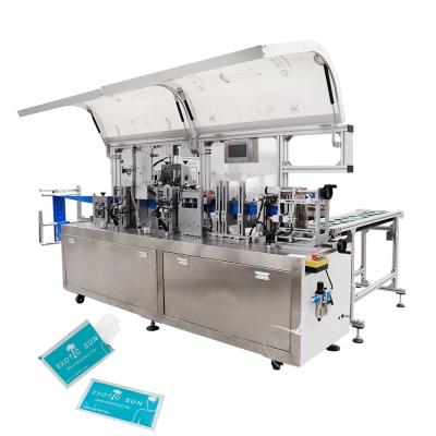 China Hotels Four Single Side Seal Wet Wipes Making Machine Automatic Wet Wipes Packing Machine for sale