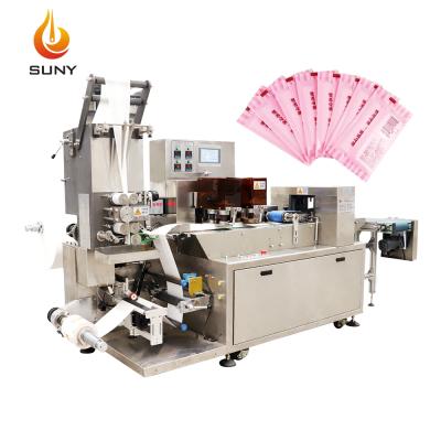 China Hotels Restaurant Disposable Pouch Wet Wipes Packing Machine For Low Cost Wet Wipes Making Machine for sale