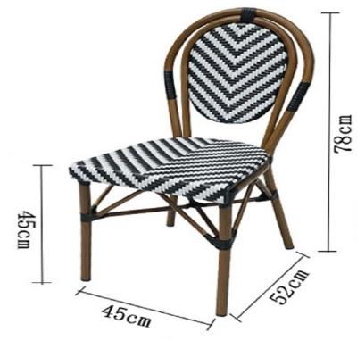 China Modern Luxury Aluminum Waterproof Bistros Woven Rope Patio Furniture Modern Outdoor Chair Set Outdoor Furniture for sale