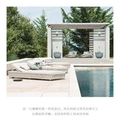 China New Designs Modern Outdoor Modern Stylish Outdoor Furniture Rattan Grand Daybed Sofa With Chairs for sale