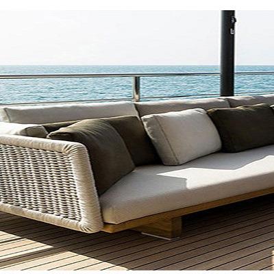 China Modern Garden Sets Outdoor Patio Living Room Sofa Set Raw Teak Wood Furniture for sale