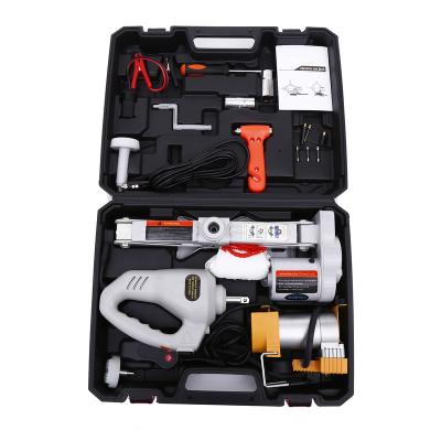 China 3 in 1 Electric Car Repair DC12V 3T Mini 3in1 Screw Scissor Jack and Impact Wrench and Compressor for Quick Repair for sale