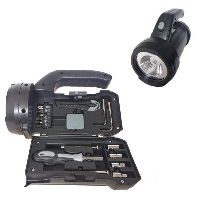 China 17 In 1 Emergency Tool Kit Portable High Quality Lights Flashlights Work With Multi Tool Kit Battery Power Led Searchlight for sale