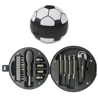 China 20 in 1 Tool Kit 20 in 1 Football Shape Gift DIY Tools Kit Hardware Box Household Bike Multi Bicycle Home Tool Kit for sale