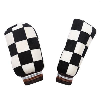 China 2022 Hot Sale Car Interior Decoration Durable Plush Handbrake Cover Winter Plush Handbrake Set Gear Cover for sale