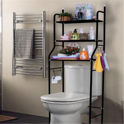 China Sustainable High Quality Three Layer Stainless Steel Bathroom Storage Above Toilet Shelf Rack for sale