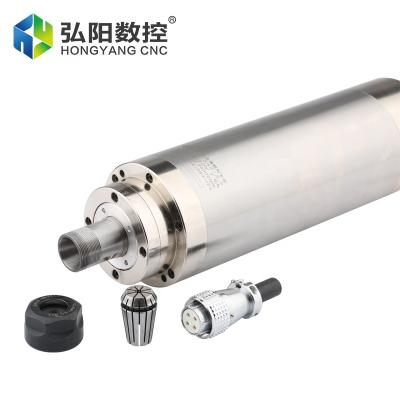 China HYCNC 62mm 800w 2400rpm ER11 Four Bearing CNC Router Spindle Water Cooled Milling Motor For Metal Milling for sale