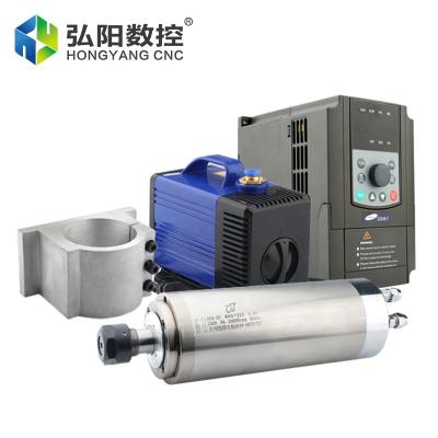 China Hycnc Hqd Electric Motor Cnc Spindel Multi Spindle Kit Lathe Milling PCB Drilling 2.2 KW Water Cooled 24000 RPM High Speed ​​Wood Milling for sale