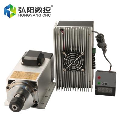 China Boring HYCNC1.5 KW Air Cooled Spindle 6.07 A 220v/380v 3.51 A ER20 6000 RPM 2UM Constant Power High Speed ​​Motor Engraving Soft Metals for sale