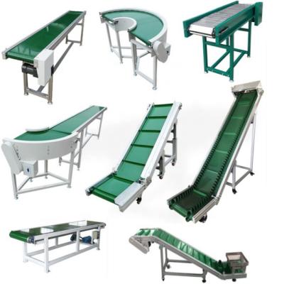 China Farms Customized Belt Conveyor Assembly Line Transfer Green PVC Industrial Belt Conveyor en venta