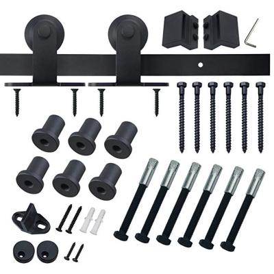 China Size: 2m long and 6mm thick track 6.6 ft top mount sliding barn door hardware T hanger track roller base kits for barn door for sale