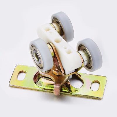 China Modern Hanging Steel Nylon Roller Door Hardware Wheel Guide For Pocket Door Kits for sale