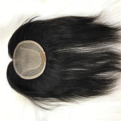 China Free Part 100% European Virgin Hair Silk Top Topper For Black Women for sale