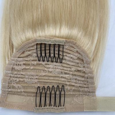 China 2021 Hot Selling Human Afro Kinky Curly Drawstring Ponytail Hair Extension Raw Wave Virgin Hair Elastic Band Silky Straight for sale