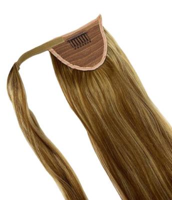 China Silky Straight Hair Extensions Natural Black Silky Wave Ponytail Straight With Clips Hair Weft for sale