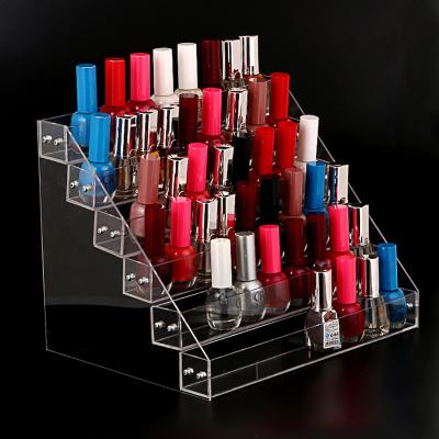 China Cheap Acrylic Nail Polish Makeup Cosmetic Display Racks Customize Variety Of Acrylic Cosmetics Rack Products for sale