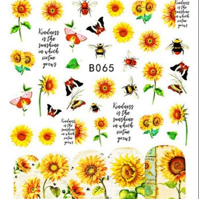 China 2021 other summer hot sale designs mix fruit sunflower nail art sticker decals for sale