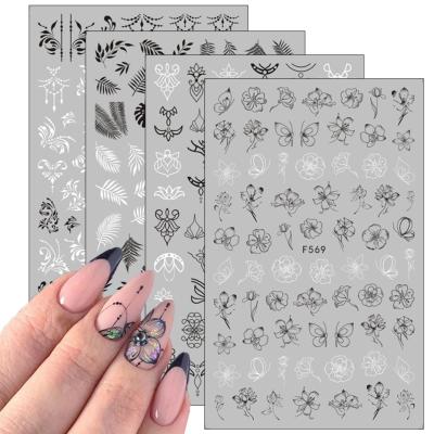 China Paper+PET+Uv Glue F Series Kids Girl Korea Nail Salon Easy Apply Slim Adhesive Full Cover Nail Art Stickers Supplies DIY 3D beauty salon for sale