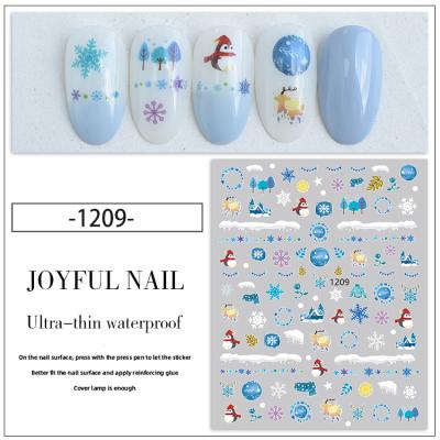 China JOYFUL1135-1167 Halloween Paper Gold Flower Tree Christmas Silver Nail Stickers 1209-1220 For Nail Art Decoration Nail Art Decals for sale