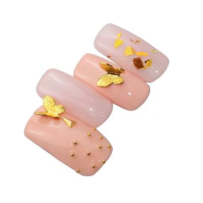 China Nail Art DIY Decoration 3D Metal Alloy Butterfly Nail Art Decorations Charm Jewelry Accessories DIY Sticker for sale