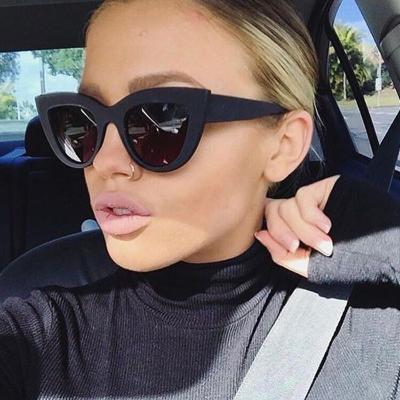 China Cat Eye Fashion Sunglasses Women Pilot Vintage Brand Designer Black Glasses Sun Luxury Glasses For Female Eyewear UV400 Shades for sale